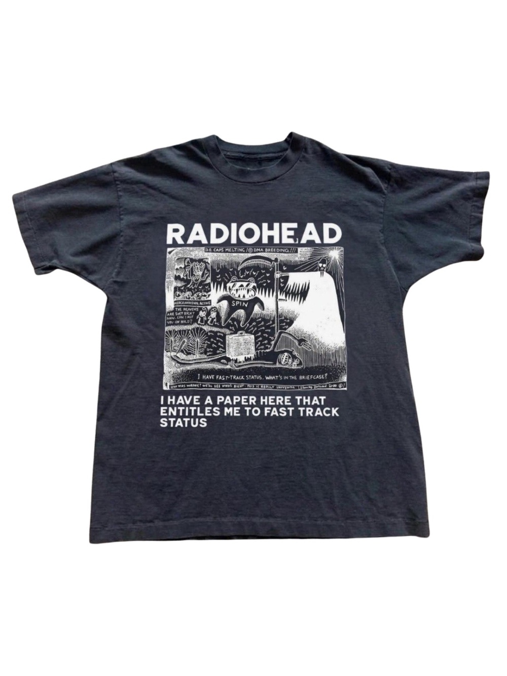 Gildan Black Graphic Band T-Shirt